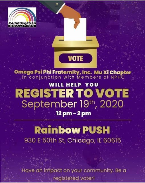 Mu Xi Chapter Voters Registration with Rainbow Push Coalition Mu